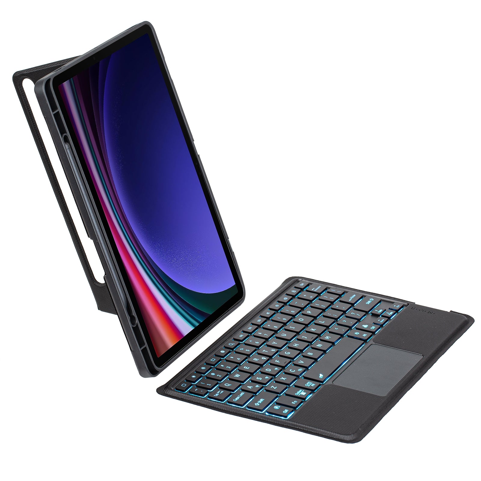 T710B-AS Detachable Bluetooth Keyboard for Samsung Galaxy Tab S9 X710 716B 718U Magnetic Tablet Case Stand with Pen Slot T710B-AS Detachable Bluetooth Keyboard for Samsung Galaxy Tab S9 X710 716B 718U Magnetic Tablet Case Stand with Pen Slot